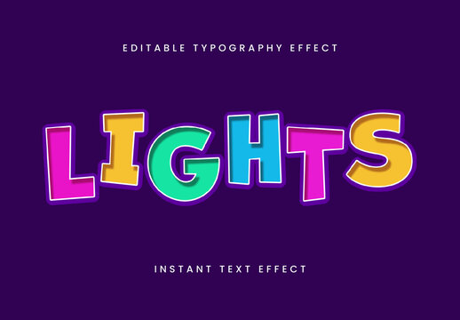 Colorful Playful Festive Font Fun Cartoon Text Effect
