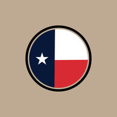 texas flag logo design vector