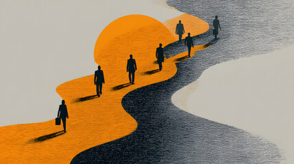 illustration of Professional promotion paths: Clear and accessible career paths that show how employees can move up within the company based on merit and skills