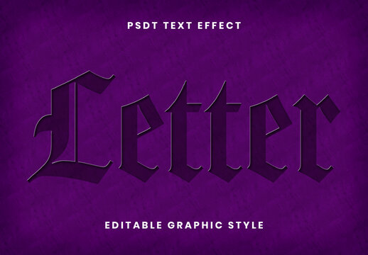 Purple Bold Gothic Font Elegant Medieval Text Effect