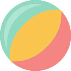 Colorful Toy Ball – Flat Vector Illustration for Kids and Games