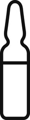Glass Ampoule Line Icon. Medical Ampoule. Vector. Line style.	
