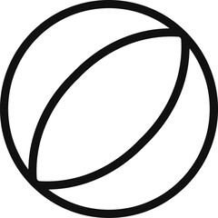 Toy Ball Icon. Vector. Line style.	