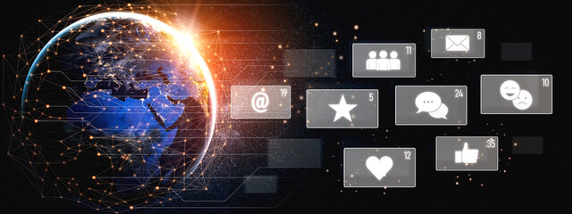Social media engagement with interaction metrics showing comments, social media reactions, social...