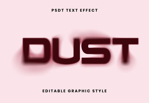 Black And Pink Dusty Blur Font Distorted Contour Text Effect