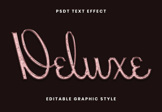 Rose Gold Elegant Script Font Shiny Luxury Text Effect