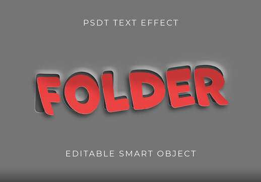 Red Sticker Paper Font 3D Motion Text Effect