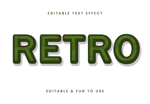 Green Vintage 3D Font Rough Surface Text Effect