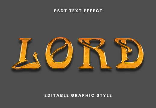 Golden Luxurious Metallic Font Elegant Shiny Text Effect