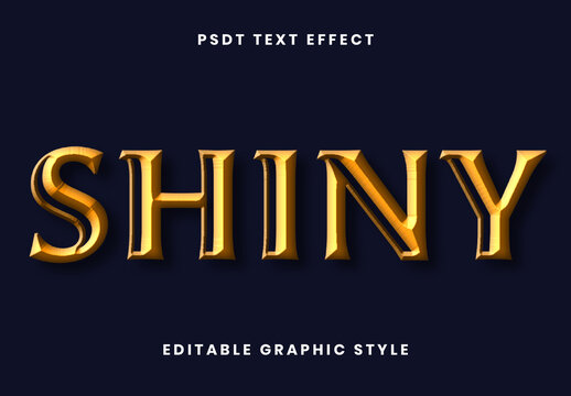Golden Polished 3D Font Elegant Detailed Text Effect