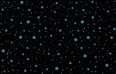 Abstract Christmas pattern with snowflakes. Winter Holiday Ornament for wrapping paper.