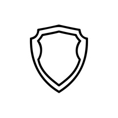 Obraz premium Outline shield symbol on security protection