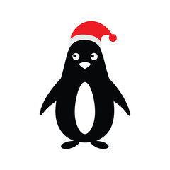 penguin with santa hat