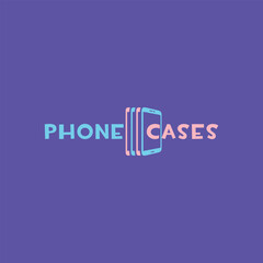 mobile phone case logo design vector