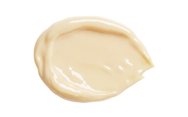 Beige glossy cream swatch for skincare product