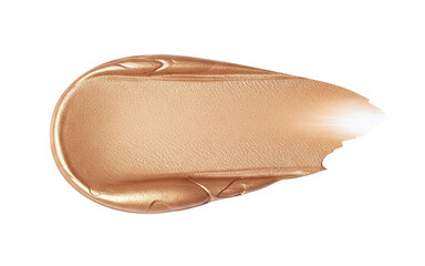 Shimmery golden cream swatch for makeup