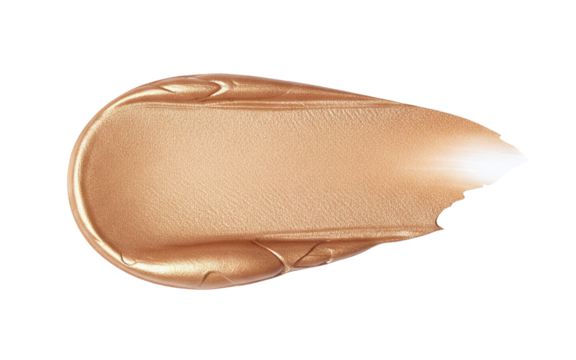 Shimmery golden cream swatch for makeup