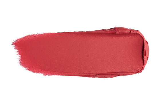 Matte red lipstick swatch or smear