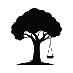 vector tree silhouette
