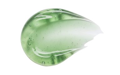 Green aloe vera gel