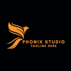 falcon phoenix logo design vector
