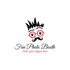 photo studio booth logo design vector