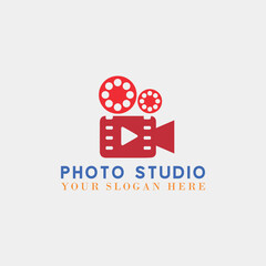 Fototapeta premium photo studio booth logo design vector