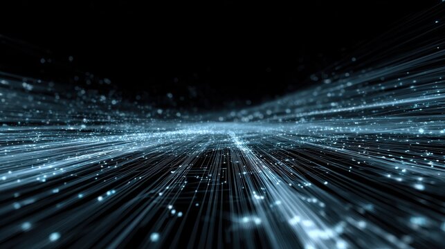 Big data flow technology and science vector background, tech abstraction with lines electronics and digital style in 3D dimensional perspective, abstract illustration., no logos, no brands