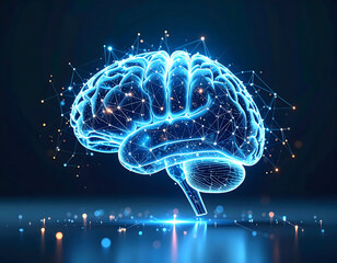 Abstract glowing brain illustration