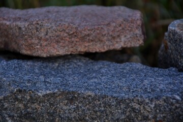 Close-up of natural stone slabs for displaying cosmetics background for your product or architectural and interior design projects