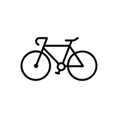 Outline bicycle icon on bike transport