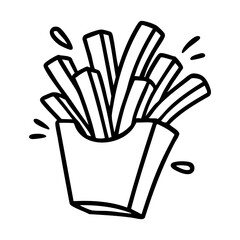 Fries box vector