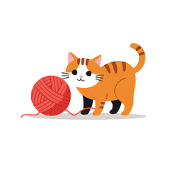 cat with a ball