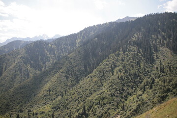 mountain landscape with clouds
