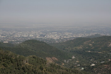 View of the city from the mountains