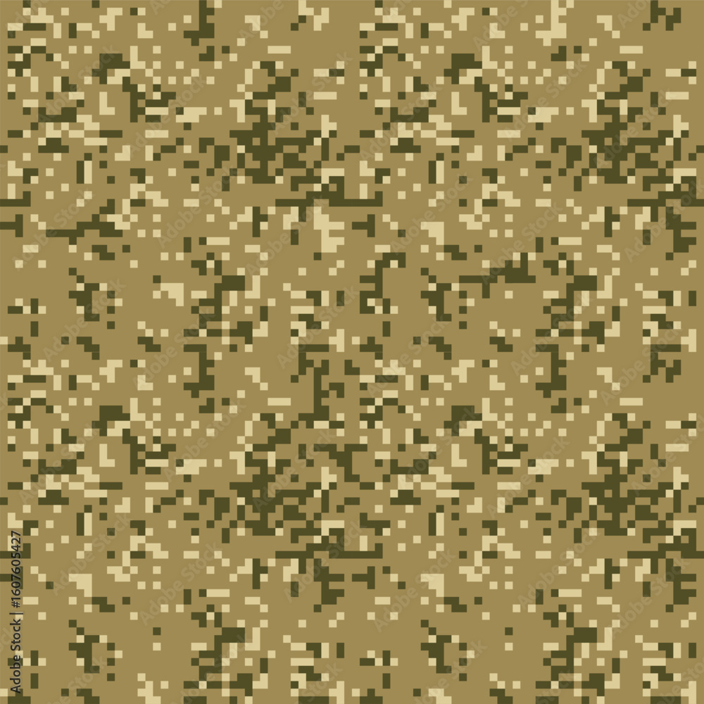 Aufkleber pixel camouflage pattern. green military pattern for army. seamless pattern for textiles