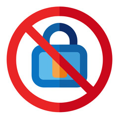 3d render of a sign not allowed