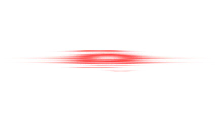 Abstract red light streak effect isolated on transparent background