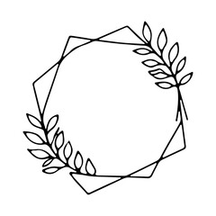 Meadow Ring Frame. A graceful circular composition of wild meadow flowers and subtle greenery.