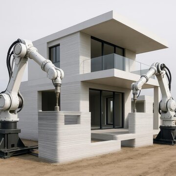 Revolutionary 3D Printing Construction Technology Building Sustainable Homes for the Future: Innovative Architecture and Modern Design for Real Estate and Business