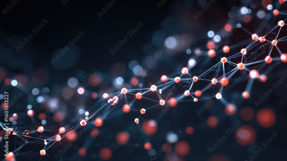 Poster cryptocurrency blockchain network background. bright glowing symbols. futuristic big data informatio