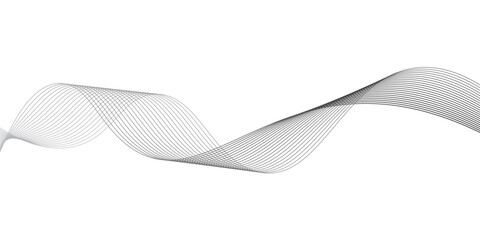Fototapeta premium Abstract black and white background with flowing wave lines, a modern vector illustration for design and business concepts