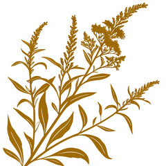 seamless pattern with yellow loosestrife