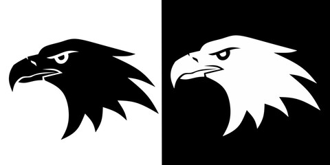 Eagle Head Vector Illustration on White Background
