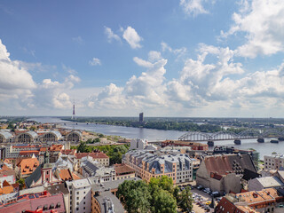 skyline of Riga, Latvia