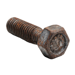 Rusty bolt with a hexagonal head
