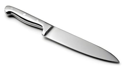 Obraz premium Close-Up of Chef’s Knife with Stainless Steel Blade