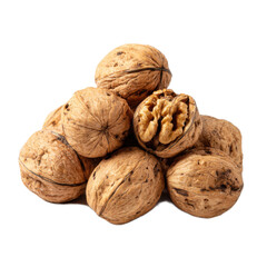 Pile of walnuts with one nut missing