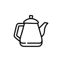 Outline a simple teapot on a kettle drink