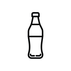 Outline a soda bottle with a cap on a drink beverage